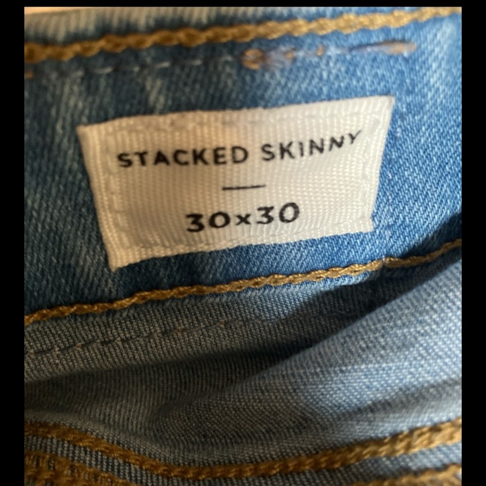 Pacsun Men’s Size 30x30 Light Indigo Blue Wash Stacked Stretch Skinny Jeans - Picture 11 of 12